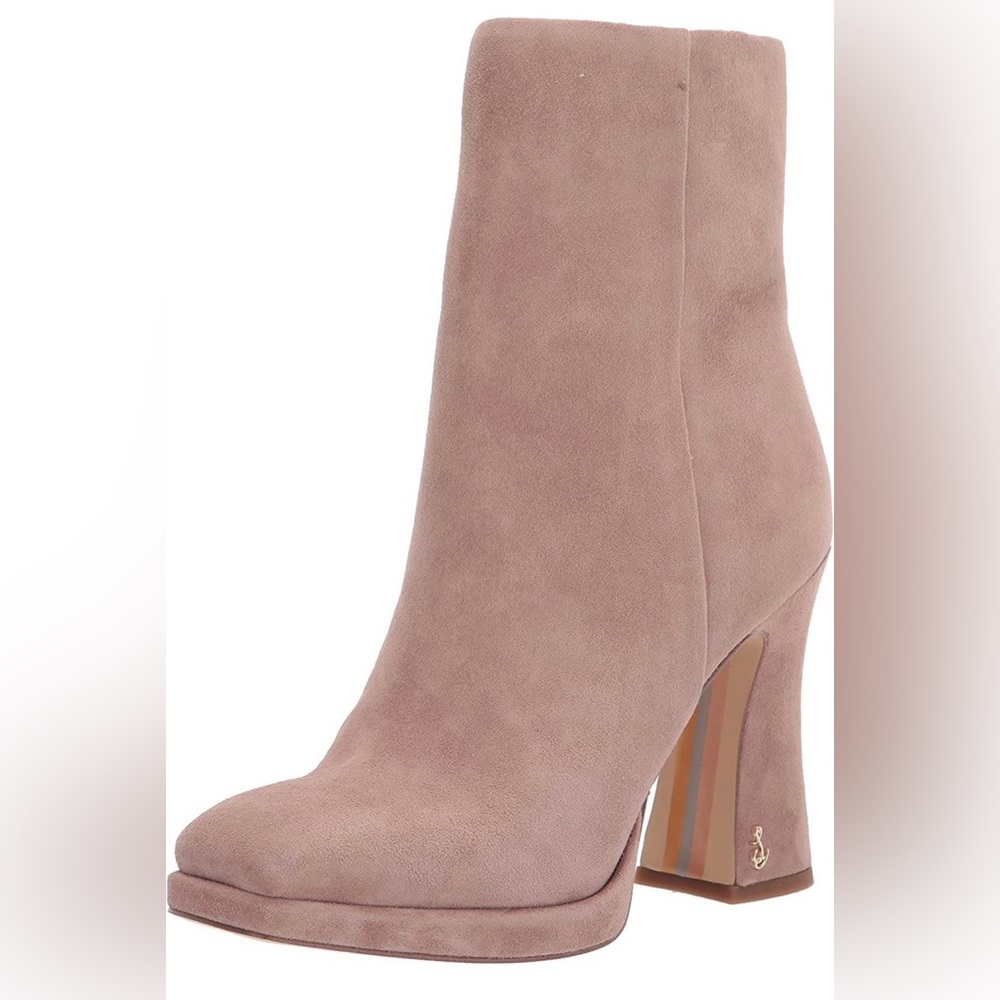 Sam Edelman Jaye Cashmere Suede Heeled Booties - Picture 2 of 5